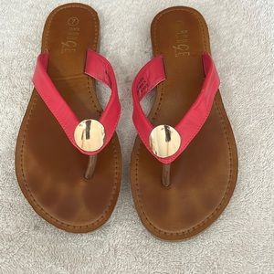 Pinkish/Coral Rouge Helium Cute Flat Sandals Size 7
